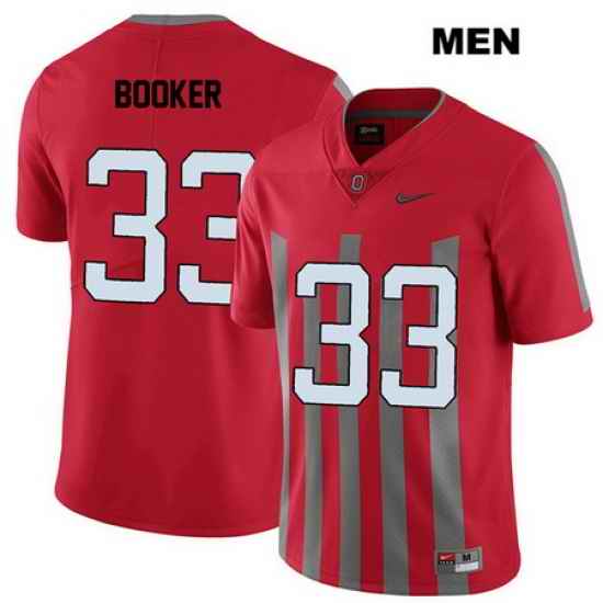 Dante Booker Ohio State Buckeyes Authentic Mens Stitched  33 Nike Elite Red College Football Jersey Jersey